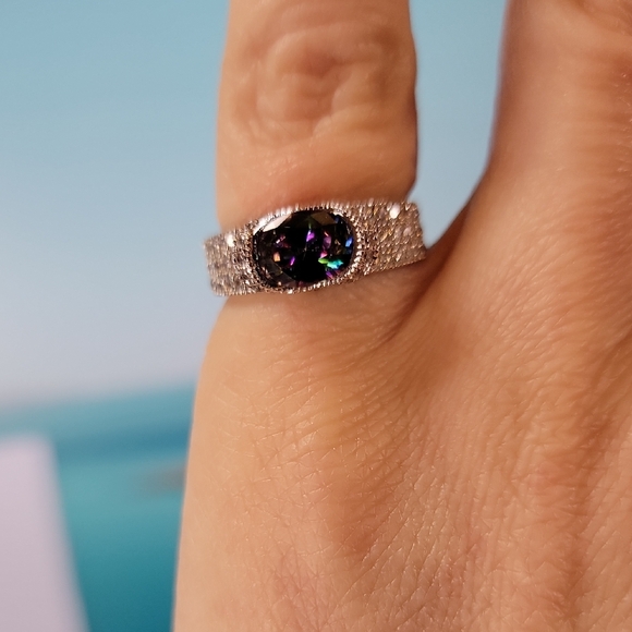 Mystic & White Topaz Ring - Picture 3 of 7